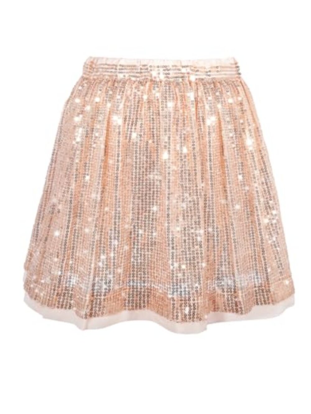 Girls Sequin Skirt Sparkly A-Line Dance Tutu Party